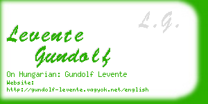 levente gundolf business card